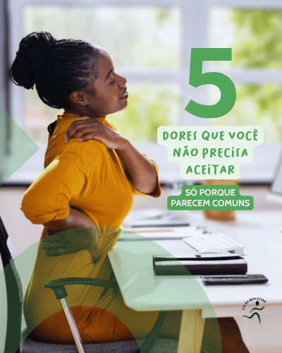 Capa do carrossel da Cia do Bem-Estar sobre dores que não precisam ser aceitas como comuns