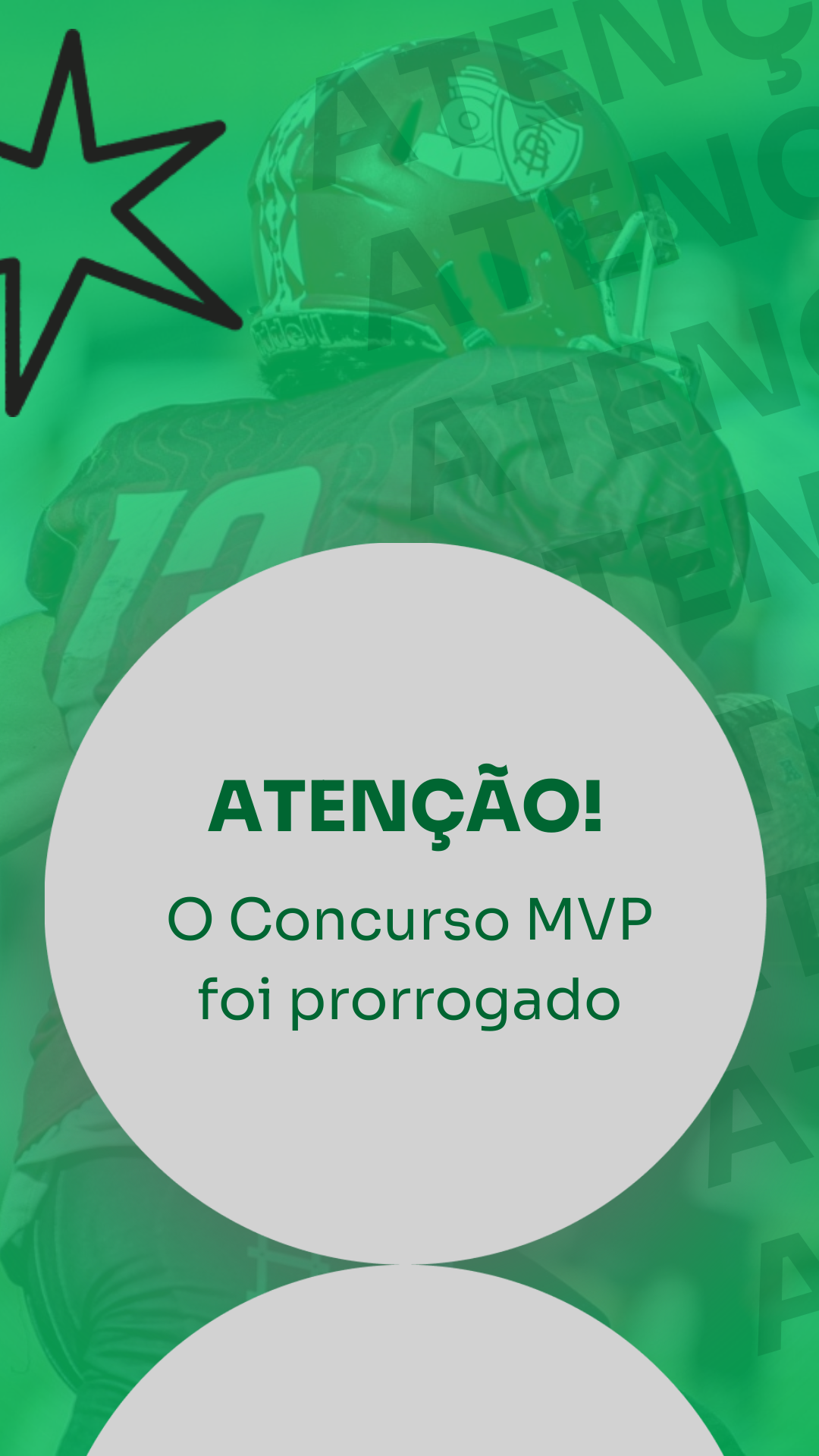 Story anunciando a prorrogação do Concurso MVP